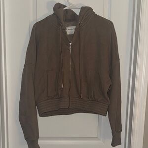 Abercrombie & Fitch Brown Hoodie Jacket